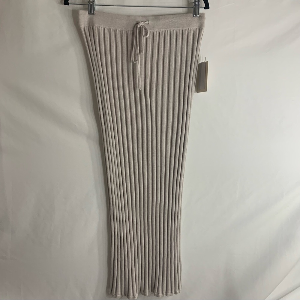 2 PIECE SET Industry Ribbed Knit Neutral Tank Top and Maxi Skirt, size M NEW - Picture 11 of 16